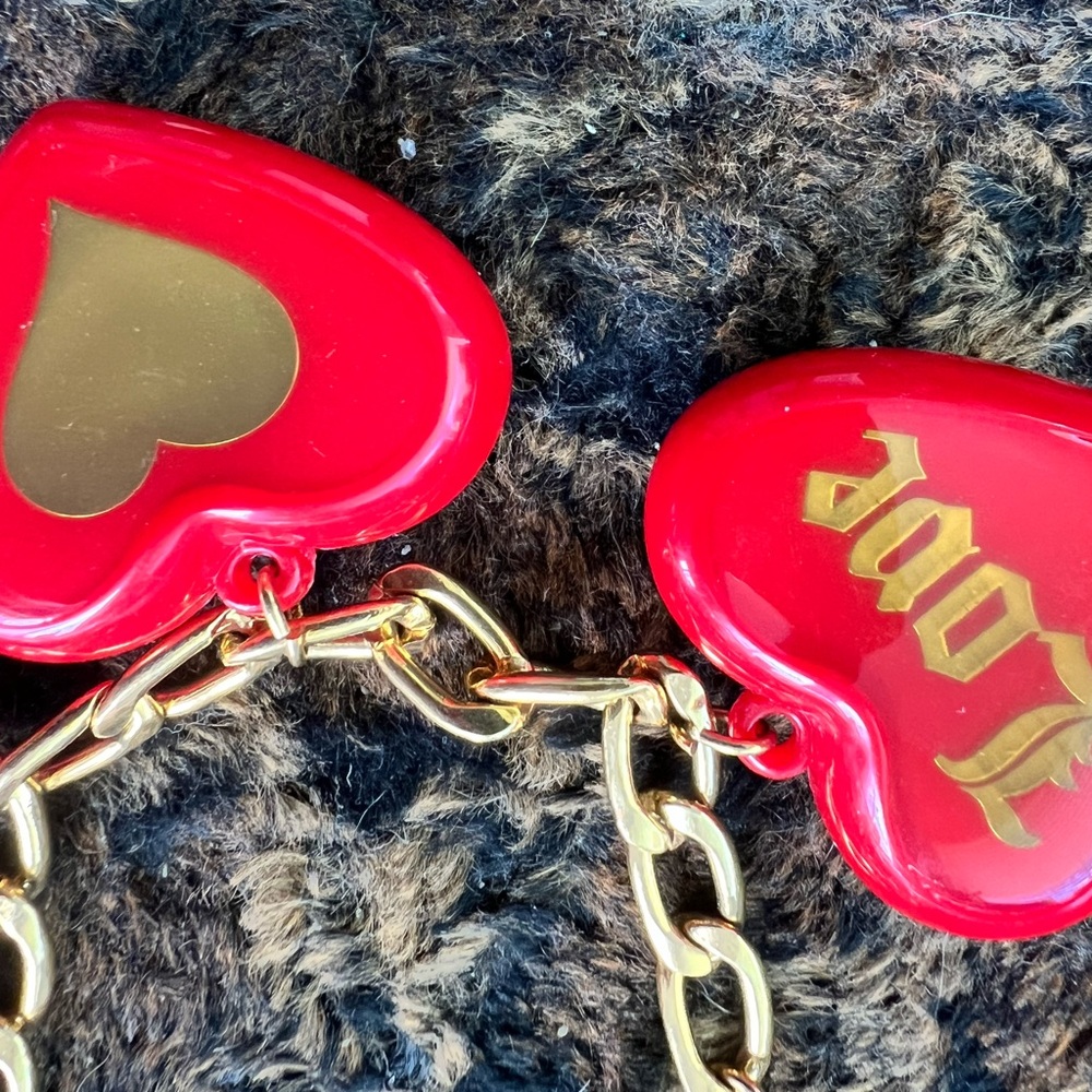 Love Heart 8” and 7 “ Bracelet with Heart charms…Juicy couture